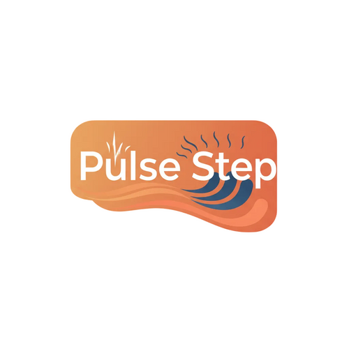 make a brand logo for pulse step that is a heating ankle massager